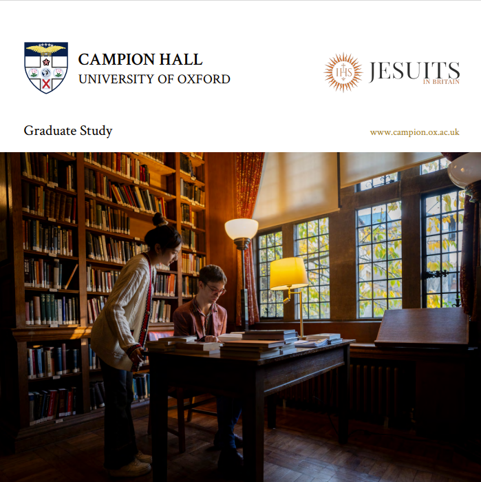Front page of Campion Hall Graduate Brochure 2025