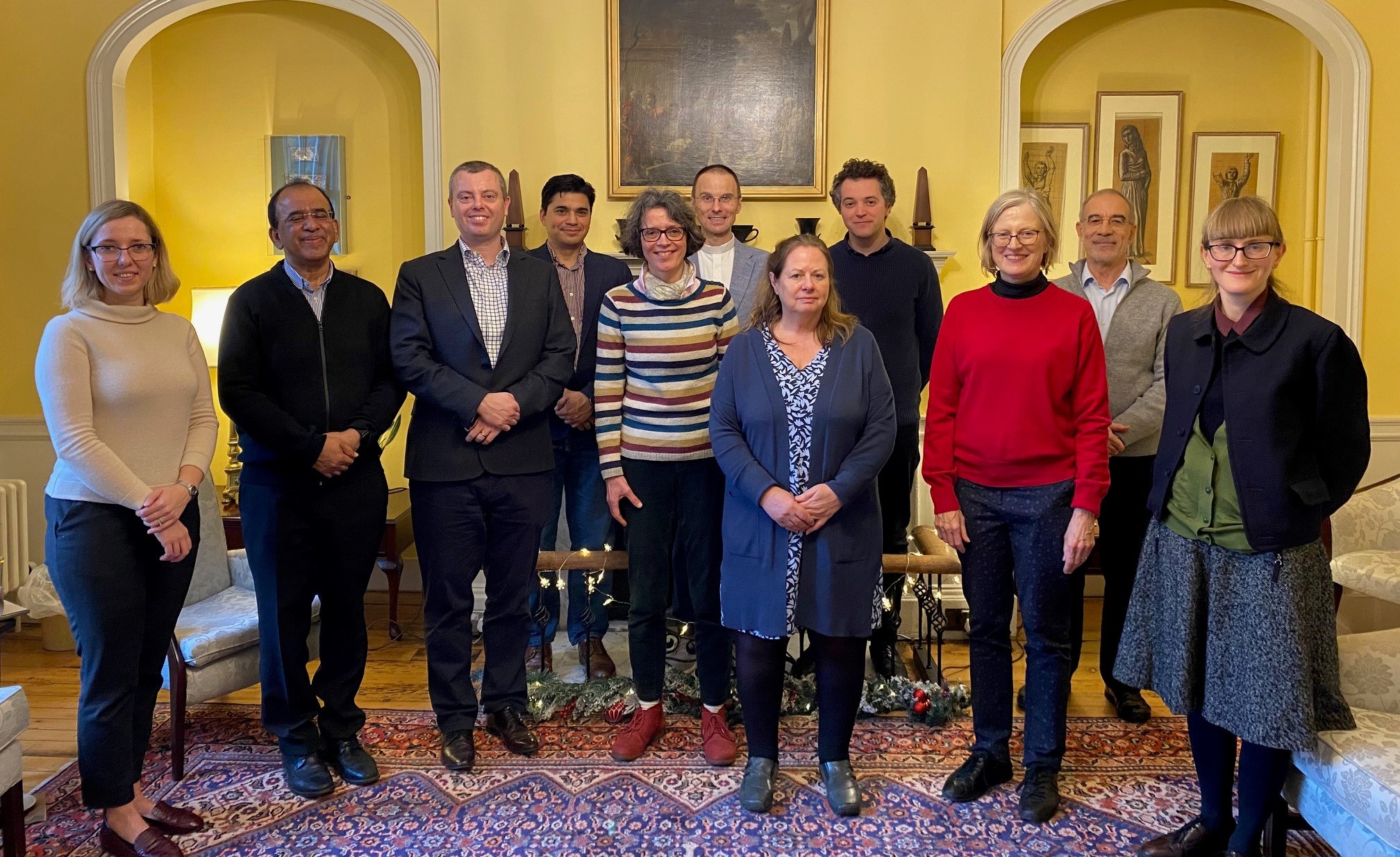 Dr Rožič with LSRI members at a Christmas gathering at Campion Hall. 