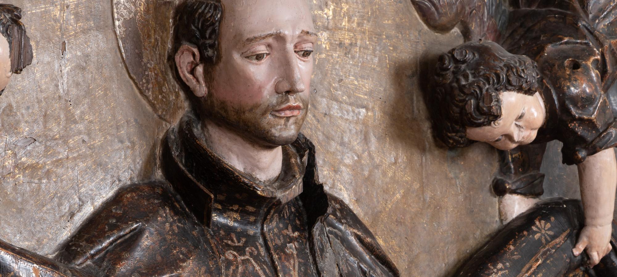 St Ignatius wood carving